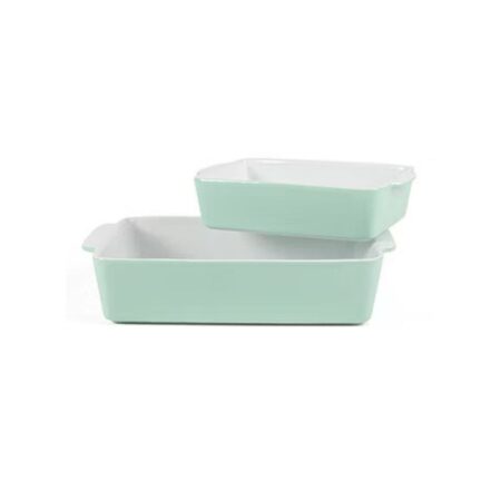 Martha Stewart Vanowen 12.75-inch Rectangular Baker 2-Pc Set-Martha Blue