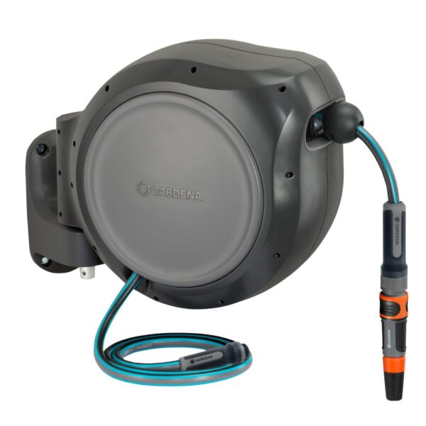 GARDENA Wall-Mounted Auto-Retractable Hose Reel (50 ft)