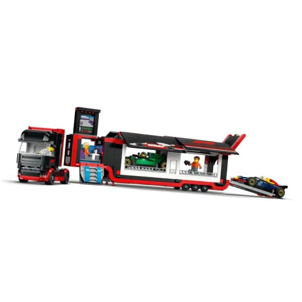 Lego City F1 Truck with RB20 & AMR24 F1 Cars playset - Image 3