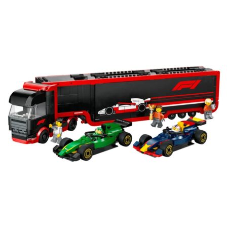 Lego City F1 Truck with RB20 & AMR24 F1 Cars playset