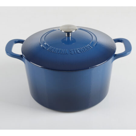 Martha Stewart Gatwick 7-Qt Ombre Finish Dutch Oven-Classic Blue