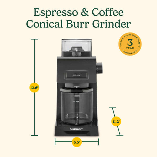 Cuisinart Conical Burr Grinder for Espresso & Coffee - Image 3