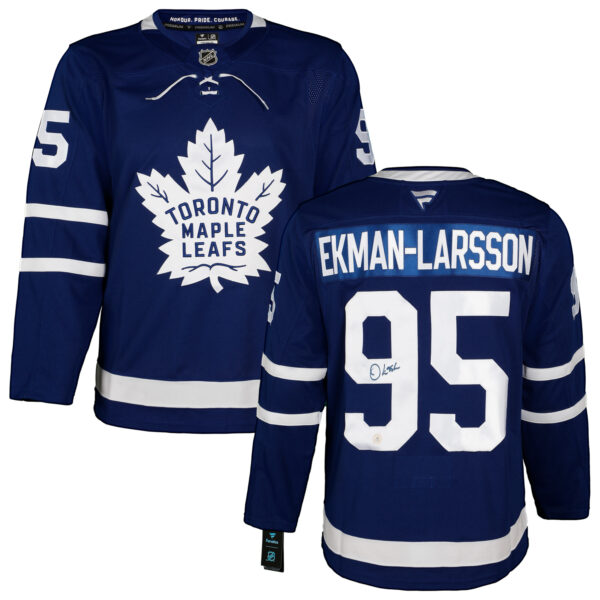AJ Sports Oliver Ekman-Larsson Signed Toronto Maple Leafs Fanatics Premium Jersey