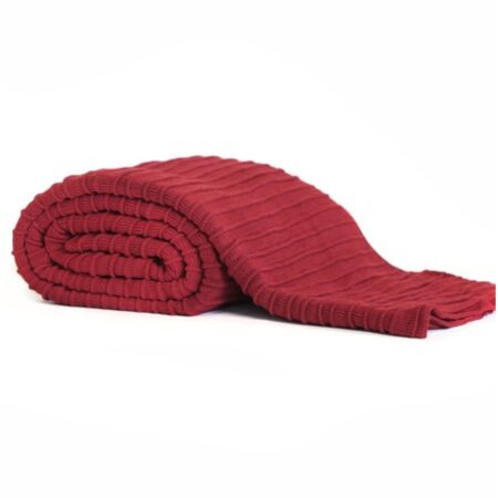 Daniel Design Studio Pleated Knit Throw - Red