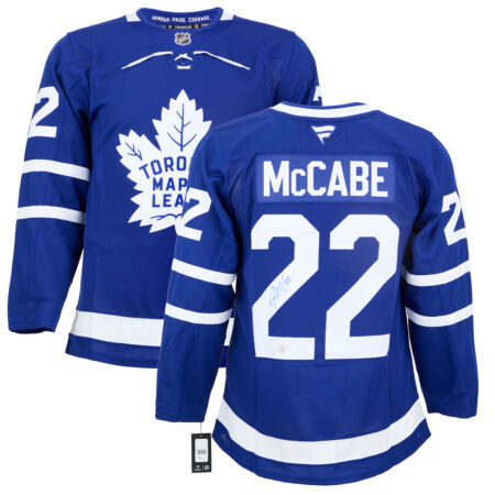 AJ Sports Jake McCabe Autographed Toronto Maple Leafs Fanatics Premium Jersey