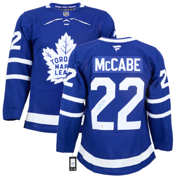 AJ Sports Jake McCabe Autographed Toronto Maple Leafs Fanatics Premium Jersey