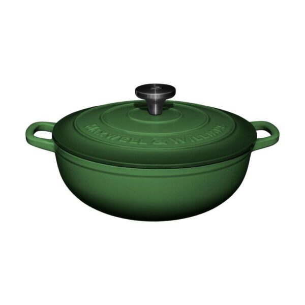 Maxwell & Williams Cast Iron Green Covered Casserole 26cm or 4L