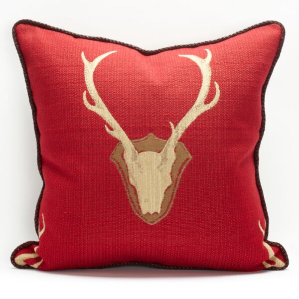 Toss Oh Deer 22X22 Pillow - Red