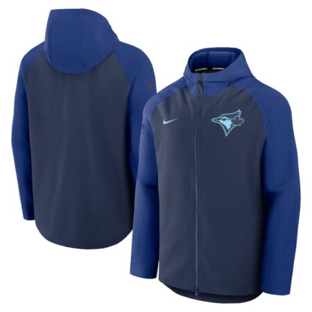 Toronto Blue Jays Nike Authentic Collection Performance Raglan Full-Zip Jacket - Navy/Royal