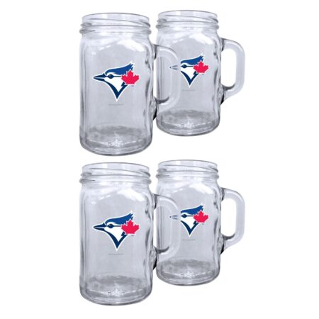 Toronto Blue Jays 2-Pack 16oz. Mason Mug - Set of 4
