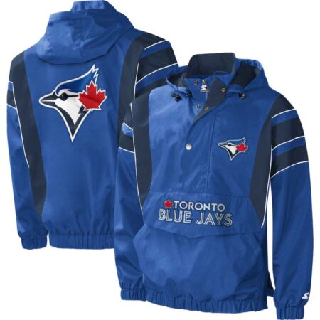 Toronto Blue Jays Starter Impact Anorak Hoodie Half-Zip Jacket - Royal