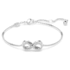 Swarovski Rhodium Plated Hyperbola Infinity Bracelet - White