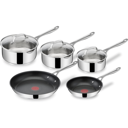 Jamie Oliver by T-fal Cooks Direct Stainless Steel 8 piece set