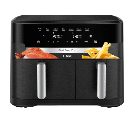 T-fal Dual Easy Fry XXL Air Fryer 7-in-1, 2 Baskets, 11.6Qt