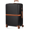 Champs Vintage II Collection Large Check in Hard side Expandable Luggage, Black