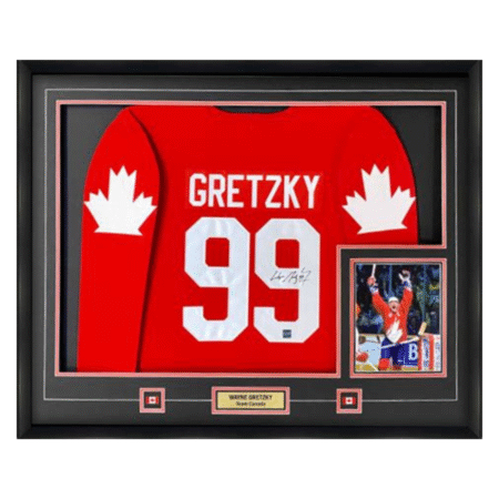 Wayne Gretzky Signed Framed 1987 Canada Cup Jersey
