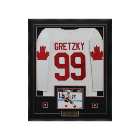 Wayne Gretzky Signed Jersey Framed White Team Canada