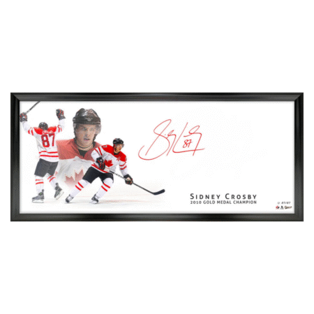 Sidney Crosby Signed 18x44 Framed Print Team Canada 2010 Oversize Signature (Limited Edition of 87)