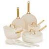 GreenPan Reserve Pro Ceramic Nonstick 10 Piece Cookware Set - Cream