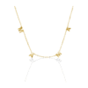Dainty Diamond 10k Yellow Gold Mama Letter Necklace
