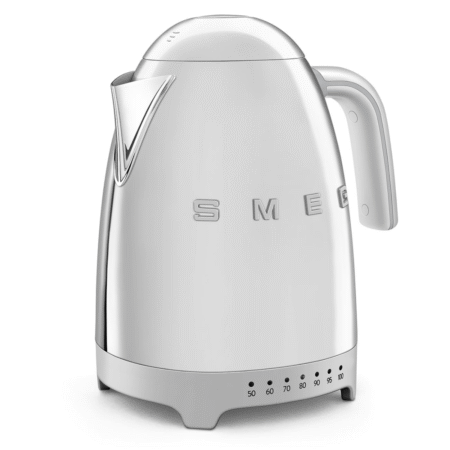 Smeg 50's Retro Style Aesthetic Variable Temperature Electric Kettle - Steel