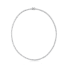 Dainty Diamond 925 Sterling Silver Bezel CZ Tennis Necklace
