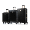 Champs Luxe Collection 3 Pc Hard side Expandable Luggage Set, Black