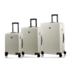 Champs Vintage Muse Collection Hard Side 3-Piece Luggage Set, IvoryBlack