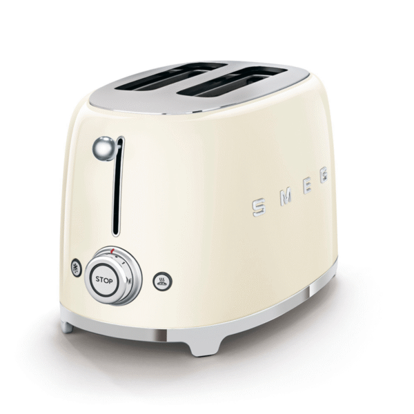 Smeg 50's Retro Style Aesthetic 2-Slice Toaster - Cream - Image 2