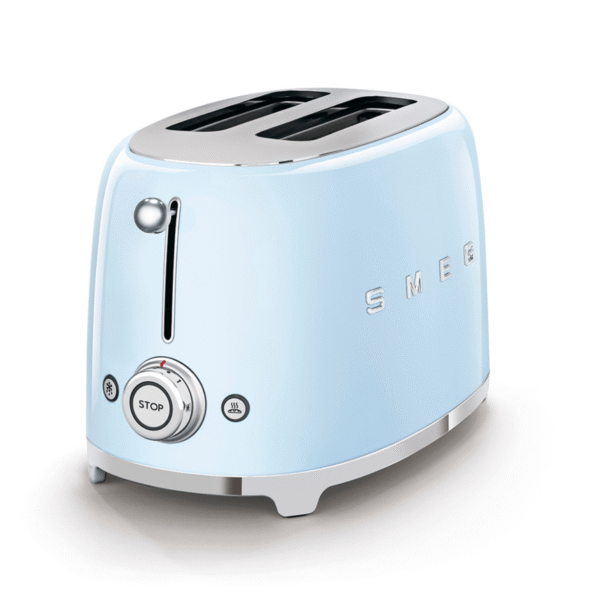 Smeg 50's Retro Style Aesthetic 2-Slice Toaster - Pastel Blue - Image 2