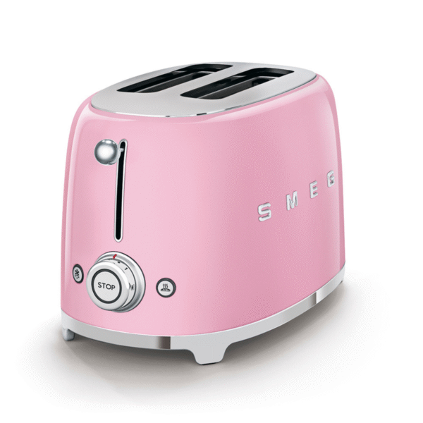 Smeg 50's Retro Style Aesthetic 2-Slice Toaster - Pink - Image 2