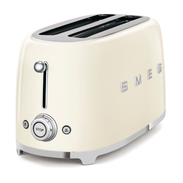 Smeg 50's Retro Style Aesthetic 4-Slice Toaster - Cream - Image 2