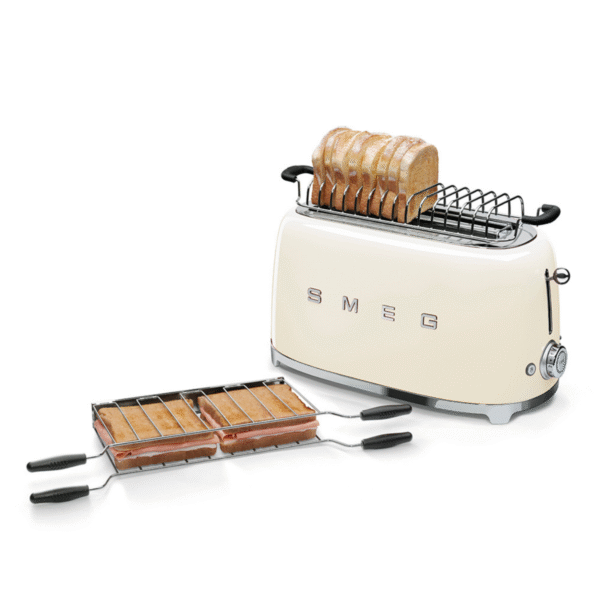 Smeg 50's Retro Style Aesthetic 4-Slice Toaster - Cream - Image 3