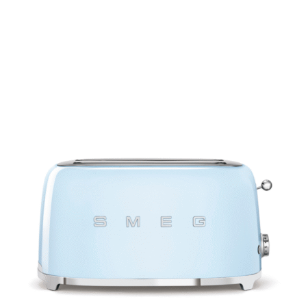 Smeg 50's Retro Style Aesthetic 4-Slice Long Slot Toaster - Pastel Blue