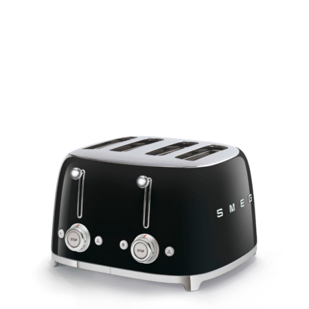 Smeg 50's Retro Style Aesthetic 4 Slice Toaster - Black