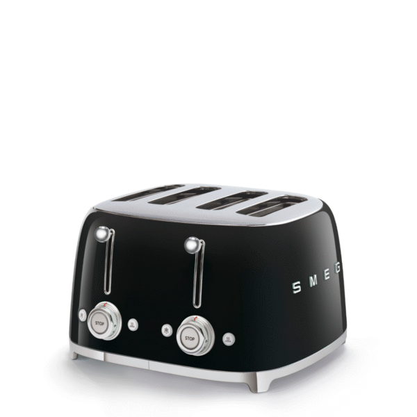 Smeg 50's Retro Style Aesthetic 4 Slice Toaster - Black