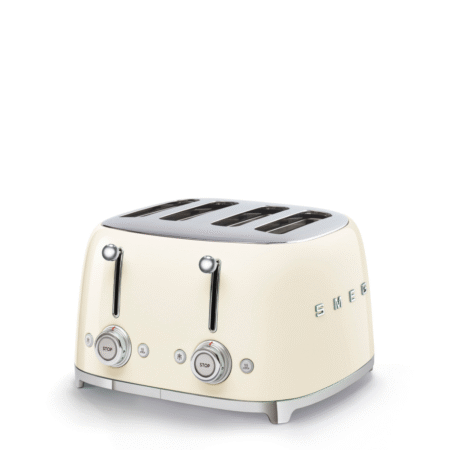 Smeg 50's Retro Style Aesthetic 4 Slice Toaster - Cream