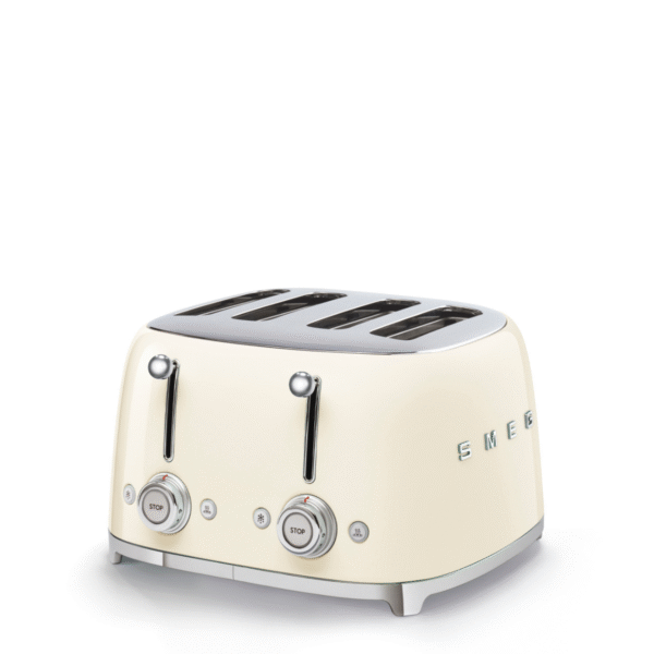 Smeg 50's Retro Style Aesthetic 4 Slice Toaster - Cream