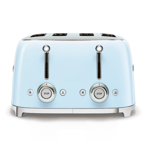 Smeg 50's Retro Style Aesthetic 4 Slice Toaster - Pastel Blue - Image 3