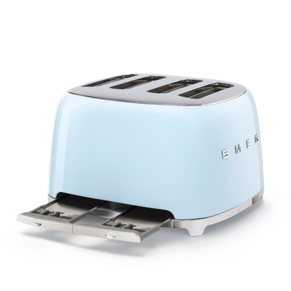 Smeg 50's Retro Style Aesthetic 4 Slice Toaster - Pastel Blue - Image 4