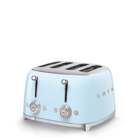 Smeg 50's Retro Style Aesthetic 4 Slice Toaster - Pastel Blue