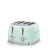 Smeg 50's Retro Style Aesthetic 4 Slice Toaster - Pastel Green