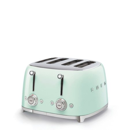 Smeg 50's Retro Style Aesthetic 4 Slice Toaster - Pastel Green