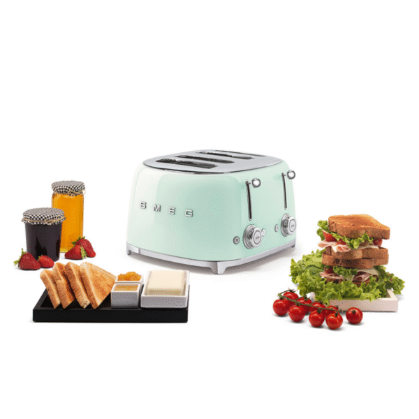 Smeg 50's Retro Style Aesthetic 4 Slice Toaster - Pastel Green - Image 3