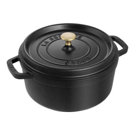 Staub 5.2L Cast Iron Rouind Cocotte - Black
