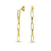 Dainty Diamond 10k Yellow Gold Paperclip Studs