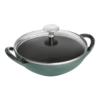 Staub 6.5 inch Cast Iron Wok - Eucalyptus