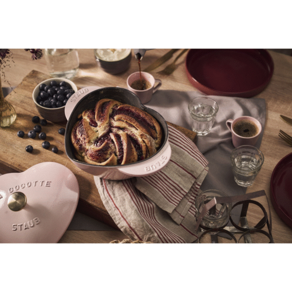 Staub 1.75L Cast Iron Heart Cocotte - Sorbet Rose - Image 4