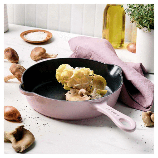 Staub 8.5 inch Cast Iron Traditional Deep Frypan - Sorbet Rose - Image 2