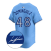 Frameworth Seranthony Dominguez Signed Toronto Blue Jays Powder Blue Jersey